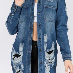 Distressed Denim Jacket